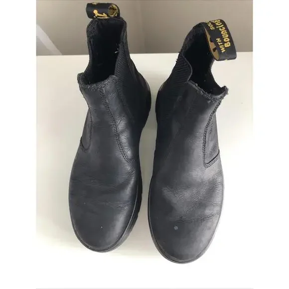 Dr Martens Chelsea Boots Womens Size 8 Embury Black Wyoming Leather Casual P9 - Picture 4 of 8